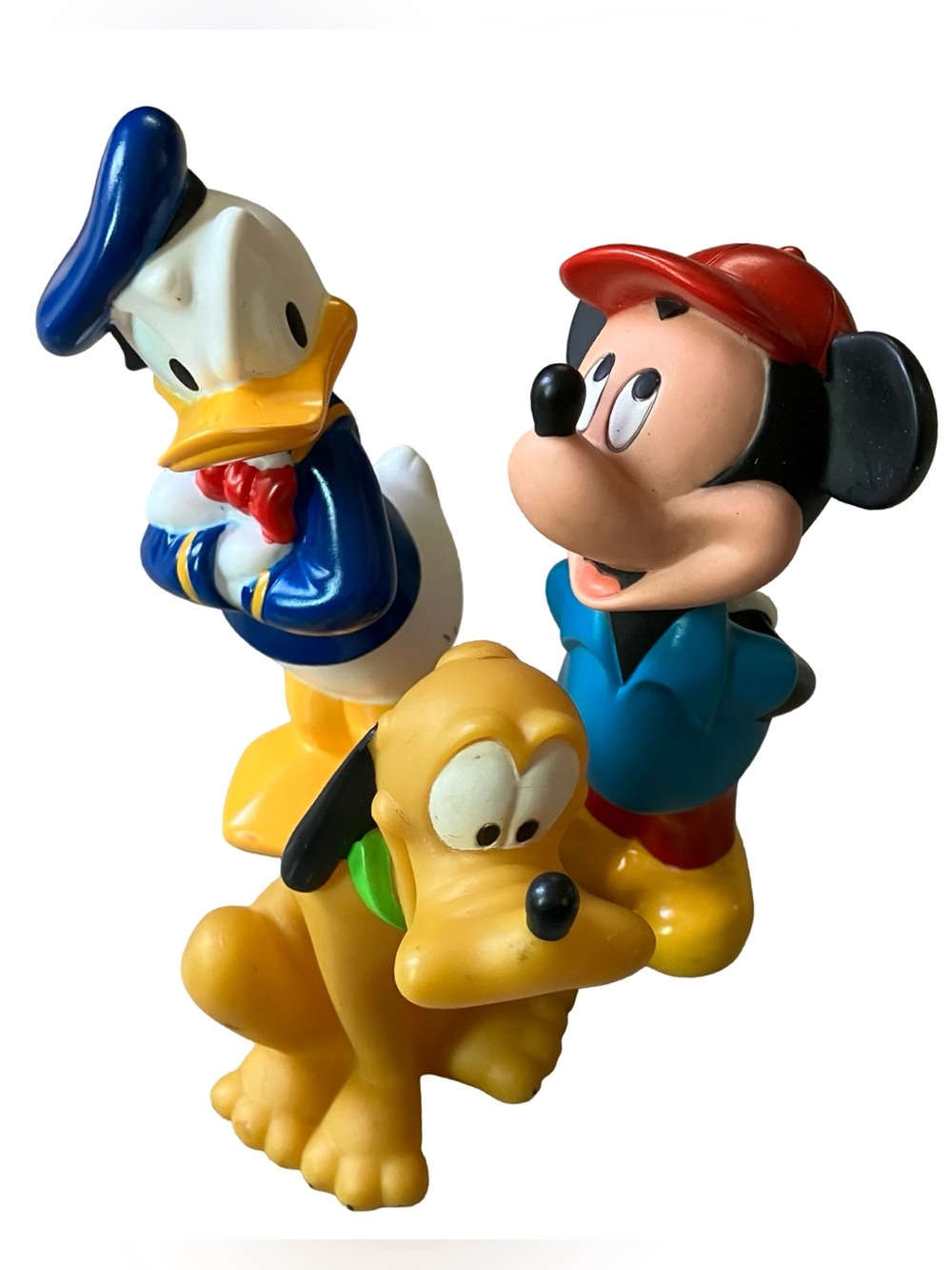 VTG 1980's Disney Mickey Mouse & Friends Rubber Bath Tub Toys Lot Pluto Donald